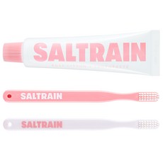 SALTRAIN 香檸牙膏牙刷三件組 清新香檸灰鹽牙膏 +牙刷 2支, 100g, 1組