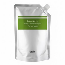 aMIDa 阿蜜達 綠茶控油洗髮精補充包, 1L, 1包