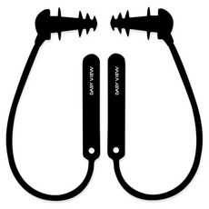 이지뷰 실리콘 코드 귀마개, 블랙, 1세트