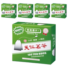 天仁茗茶 茉莉香片 量販經濟包, 2g, 100包, 5盒