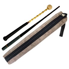 Saehwa國樂器 高級長鼓 竹根宮槌 + 烏竹四物烈槌 + 高級布質收納盒, 混合顏色, 1個