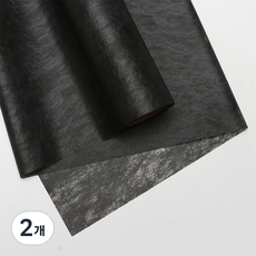 리드홈 전통 공예 의류 꽃 선물 포장용 색한지 롤타입 58cm x 9m, 블랙, 2개