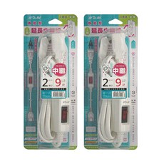 Dr.AV 聖岡科技 旗艦型2插延長中繼線, 2.7m, 白色, 2條