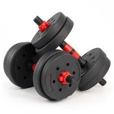 블루선 조립식 바벨 세트, 10kg, 1세트, 블랙