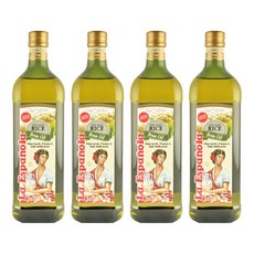 La Espanola 100%純玄米油，含糙米γ-穀維素，耐高溫，低油煙，含植物固醇，不含膽固醇, 1L, 4瓶