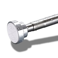 HigherDeco 不鏽鋼浴簾伸縮桿, 不銹鋼銀