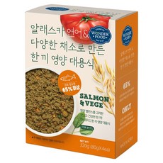 원더푸드 전연령용 강아지 한 끼 영양 대용식 사료 4p, 연어, 320g, 1개