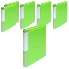 ECO Chungwoon PP彩色半透明文件夾 A4 20頁 3入, 淺綠色, 6本