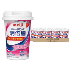 meiji 明治 明倍適 美味均衡營養補給 草莓口味, 125ml, 24個