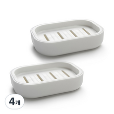 Block Mart 簡約肥皂架, 白色, 4個