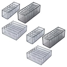 小麥購物 巧用分格收納袋3件組 Y753, 透灰色, 2組