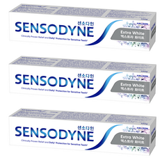센소다인 엑스트라 화이트 치약, 120g, 3개