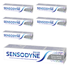 센소다인 엑스트라 화이트 치약, 120g, 6개