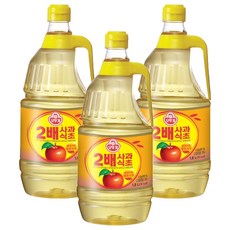 오뚜기 2배 사과식초, 1.8L, 3개