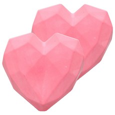 라띠크제이 심쿵하트 석고 차량용방향제 핑크 화이트머스크, 2개