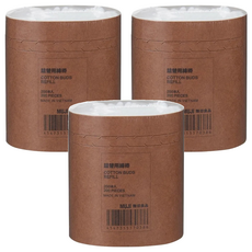 MUJI 無印良品 棉棒 補充用, 200支, 3組