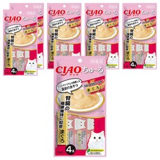 INABA CIAO 啾嚕 肉泥 腎臟保健配方 日本國產 綠茶消臭 條狀包裝, 鮪魚, 56g, 6袋