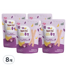 프로엠 유아용 까까 칼슘에 진심 바나나 & 자색고구마 롱뻥, 혼합맛(바나나/자색고구마), 30g, 8개
