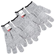 FANCY LIFE 萬用防割手套 女款均碼, 2雙, 白 + 黑 + 灰色