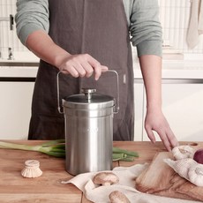 LIVING HAPPY 食物殘渣桶, 銀色
