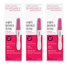 슈얼리 얼리체크 프라임 임신테스트기, 1개입, 3개