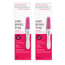 슈얼리 얼리체크 프라임 임신 진단 테스트기, 1개입, 2개