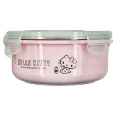 凱蒂貓 不鏽鋼環保碗 304不鏽鋼 容量400ml 台灣製, Hello Kitty 粉色, 1個