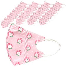 러블리앙즈 유아용 더예쁜 3겹 입체 프리미엄 마스크 소형, M3 딸기토끼, 10개입, 3개