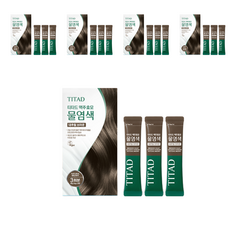 TITAD 啤酒酵母水染髮劑 3次份, 自然棕色, 5個