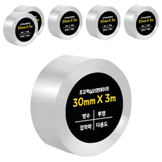 DADA 超強力矽膠膠帶 30mm x 3m 防水透明膠帶, 6個