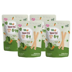 프로엠 유아용 까까 칼슘에 진심 시금치 & 당근 롱뻥, 혼합맛(시금치/당근), 30g, 4개