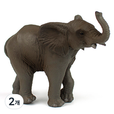 papo 野生動物嬰兒非洲大象模型玩具, 2個