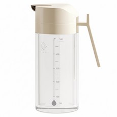 ecoco 意可可 自動開合玻璃油壺 200 x 120 x 85 奶油色 290g, 1個, 500ml