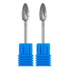 BARNA 金屬美甲磨頭 卸甲用 No 02 銀色鎢鋼 B型, 單一顏色, 2個