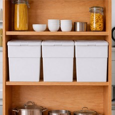 아이리스 팬트리 리빙박스 대형 BU, 화이트, 3개