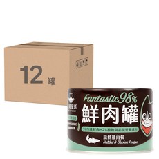 DOG CAT STAR 汪喵星球 全齡貓 98%無膠鮮肉主食罐, 扁鱈雞肉, 165g, 12罐