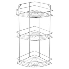 304不鏽鋼三角形三層置物架, 不銹鋼色, 1組