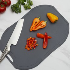 comet Home韓國製BPA Free TPU吊掛式雙面砧板, 1個, 炭灰色