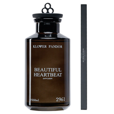 KLOWER PANDOR 擴香瓶 + 擴香棒 2961心動時刻, 1個, 250ml, 黑棕色