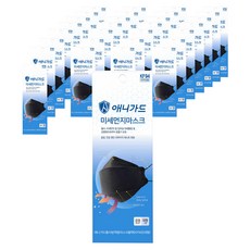애니가드 황사 방역용 마스크 대형 KF94, 1개입, 50개, 블랙