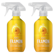 아우라 프라몬 섬유탈취제 탠저린샤워, 490ml, 2개