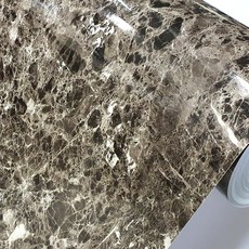 韓國Sheet 大理石高光澤地板貼紙 KOR-238, 棕色, 100 x 250 cm