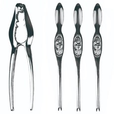 GOZENBO 御膳坊 辛製蟹肉夾組 + 叉, 銀色, 1組