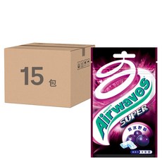 Airwaves 極酷嗆涼無糖口香糖 紫冰野莓, 28g, 15包