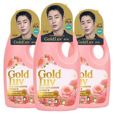 GoldLuv 高濃縮衣物柔軟精 粉紅香草 瓶裝, 3個, 1.1L