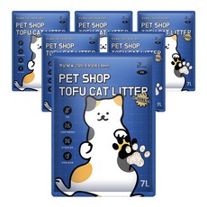 펫샵 고양이 New 프리미엄 두부 모래 1.8mm, 7L, 6개, 무향