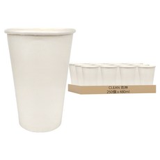 CLEAN 克林 環保紙杯 480ml, 50個, 5包