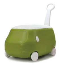 YaYa 手拉車造型收納箱 2歲以上 50.5 x 83.7 x 75.6cm 橄欖綠 兒童玩具收納, 1個