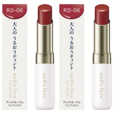media 媚點 台灣公司貨 潤透渲彩唇膏, RD-06, 2支, 3.1g