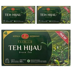 KEPALA DJENGGOT TEH HIJAU 綠茶包 60公克, 2.4g, 25包, 3盒